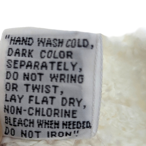 Vintage 80s Boucle Applique Rose Sweater Embellished Fairy Kei Kawaii Sz Large - Picture 8 of 12